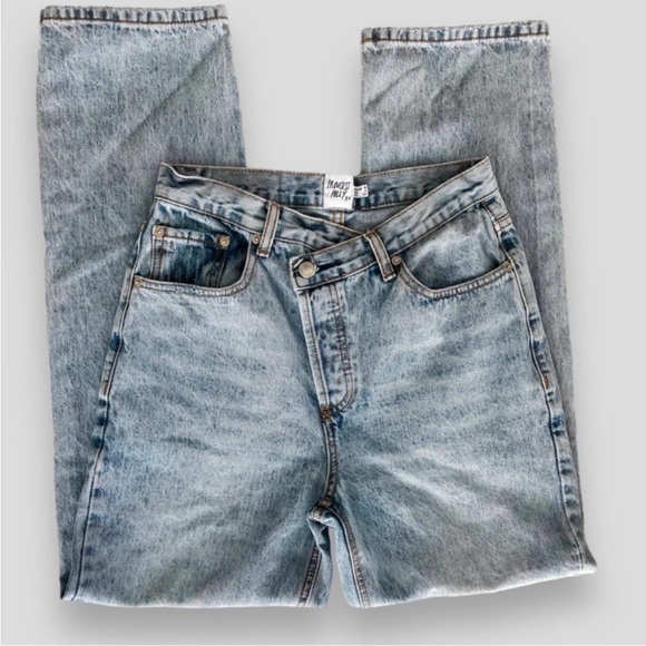 PRINCESS POLLY CROSS OVER JEANS - Picture 1 of 4